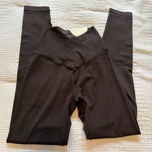NWT Aerie Chocolate Brown Crossover Leggings